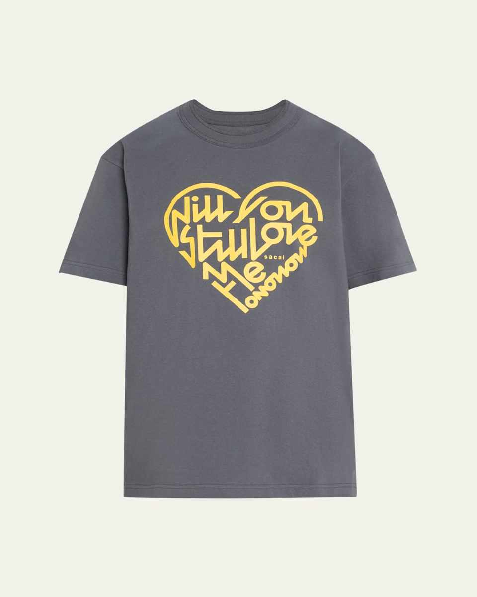 Heart Typographic Cotton T-Shirt